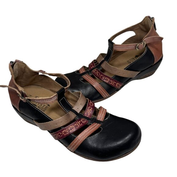 LArtiste Spring Step Yulianna Clog Shoe Leather Comfort Wedge Womens 41/10 - Picture 2 of 8